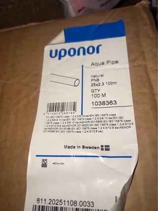 Tubos uponor  Fontanería (5 rollos )
