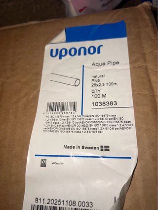 Tubos uponor  Fontanería (5 rollos )