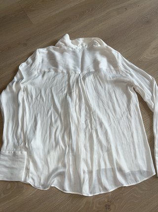 Camisa Zara Satén Blanca Talla M