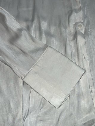 Camisa Zara Satén Blanca Talla M