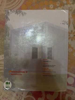 libro texto matemáticas II, 2º bachillerato