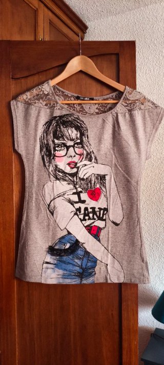 Camiseta manga corta mujer vestir
