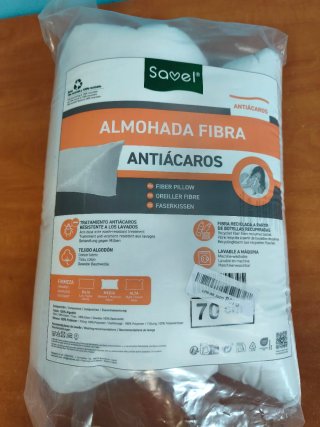 Almohada Savel Fibra Antiácaros 70x40