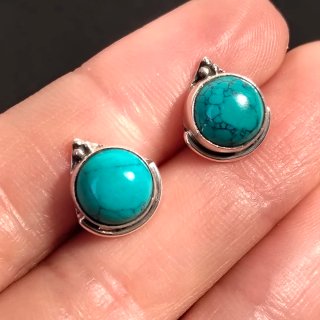 Pendientes Plata 925 Turquesa Natural