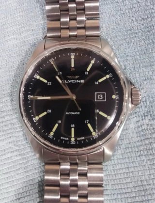 Reloj Glycine Combat Classic Negro/Plata