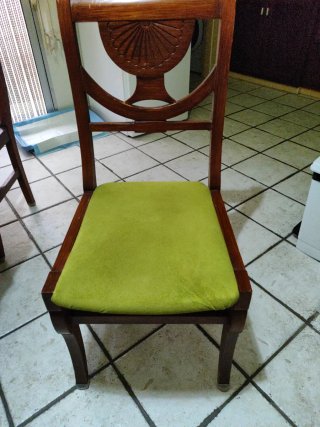 Mesa redonda extensible madera y 4 sillas
