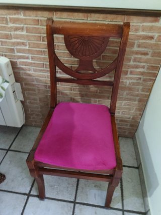 Mesa redonda extensible madera y 4 sillas