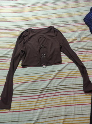 Blusa manga larga con aros S/M