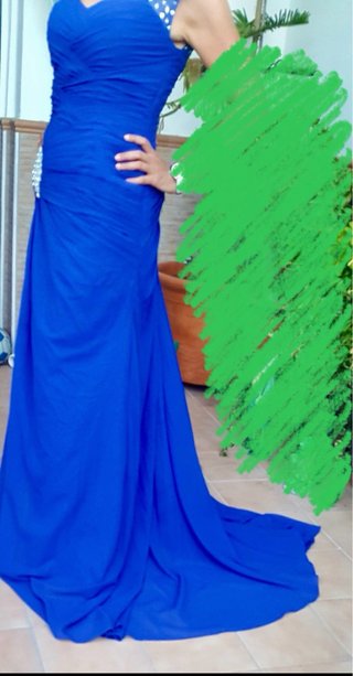 Vestido Espectacular Azul para Fiesta/Boda