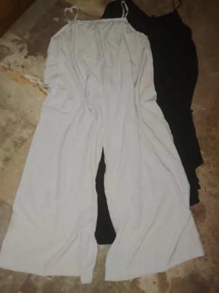 2 Monos Largos Tirantes Negro y Crema