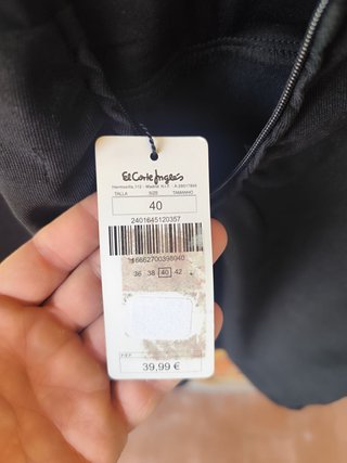 Vestido Zara negro volantes talla 40
