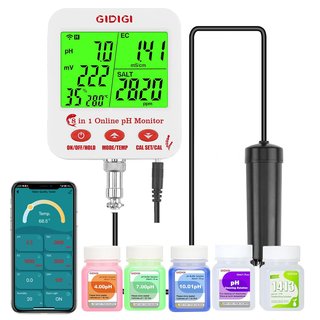 Monitor per pH, EC e ppm dell'acqua