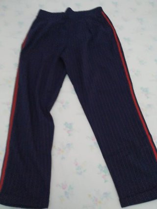 Pantalón rayas azul y rojo