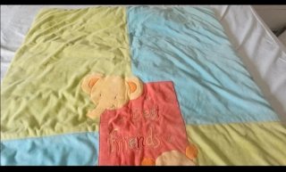 Manta de cuna con animales y Best Friends