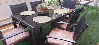 Mesa y 6 Sillas de Jardín