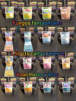 Cartas Reverse Pokémon: Fuegos Fantasmales