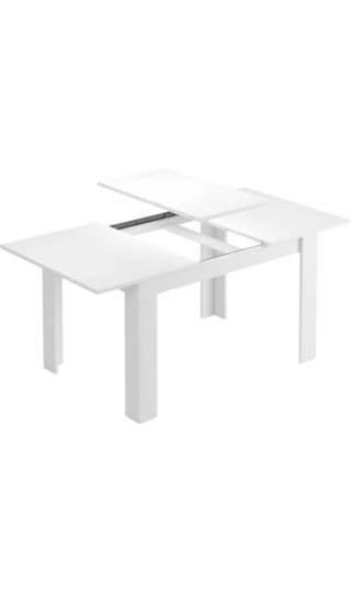 Mesa de comedor blanca y negra, sillas de regalo
