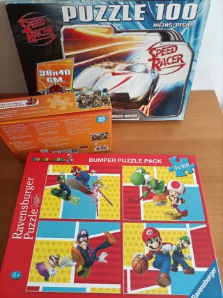 3 Puzzles Speed Racer y Super Mario