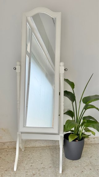 Espejo de pie vintage madera y cristal