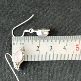 Pendientes Plata 925 Cuarzo Rosa