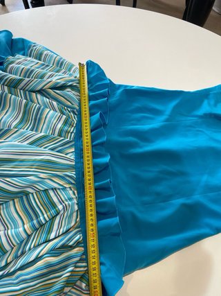 286 Vestido Flamenco Azul Turquesa
