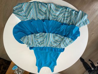 286 Vestido Flamenco Azul Turquesa