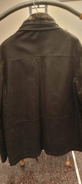 Giacca in vera pelle marrone XL