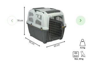 Transportín perro grande gris/blanco