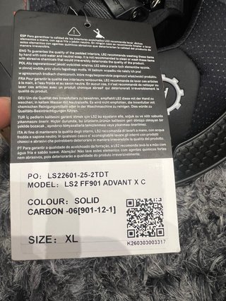 Casco LS2 Advant X Carbono Talla XL