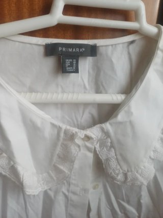 Blusa Primark Blanca Manga Larga Mujer