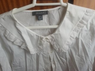 Blusa Primark Blanca Manga Larga Mujer