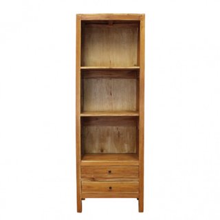 Libreria 3 Ripiani 2 Cassetti 65x33x195cm in Legno