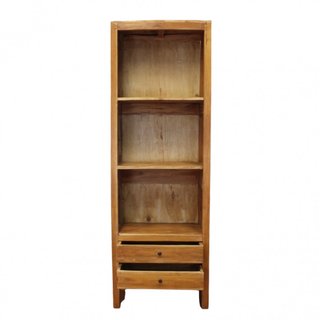 Libreria 3 Ripiani 2 Cassetti 65x33x195cm in Legno