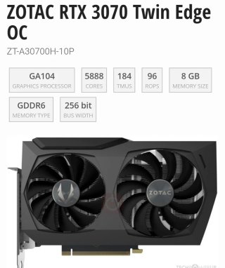 ZOTAC GAMING GeForce RTX 3070 Twin Edge OC