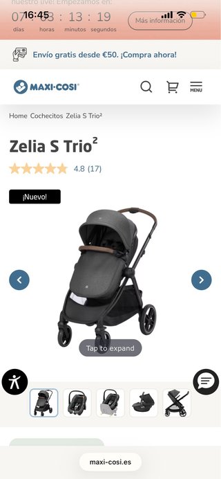 MaxiCosi Zelia S Trio Cochecito 3 en 1