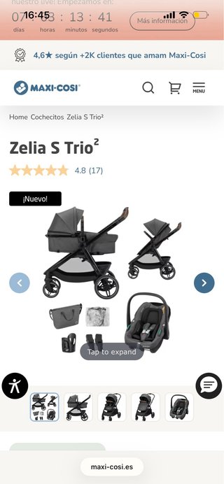 MaxiCosi Zelia S Trio Cochecito 3 en 1