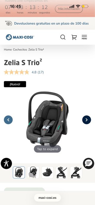 MaxiCosi Zelia S Trio Cochecito 3 en 1