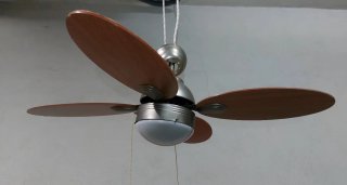 Ventilador de techo madera y metal