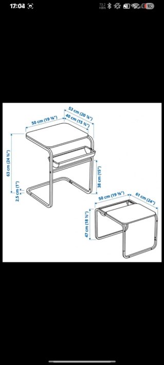 IKEA olseröd – Tavolino nero