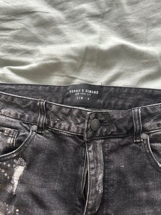Pantalón vaquero Supply & Demand negro desgastado