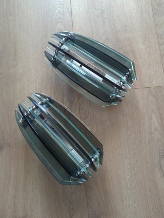 Apliques de pared vintage cristal y metal