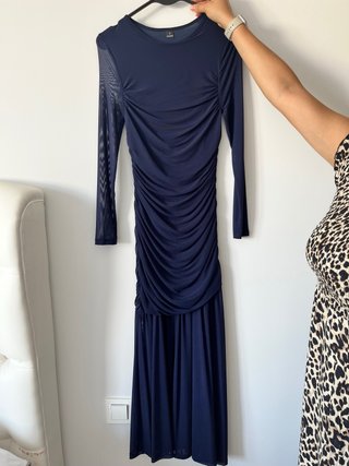 Vestido fiesta azul oscuro