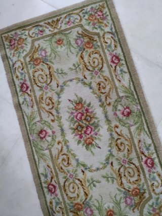 Alfombras de lana Vintage Floral Beige Multicolor