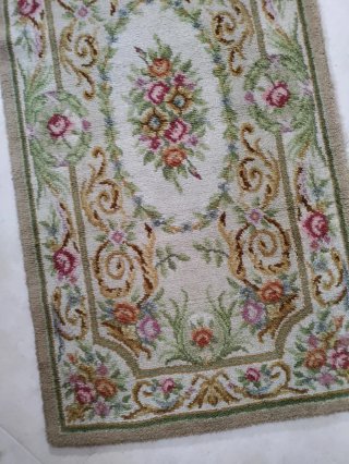 Alfombras de lana Vintage Floral Beige Multicolor