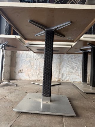 Lote 13 mesas restaurante madera y metal