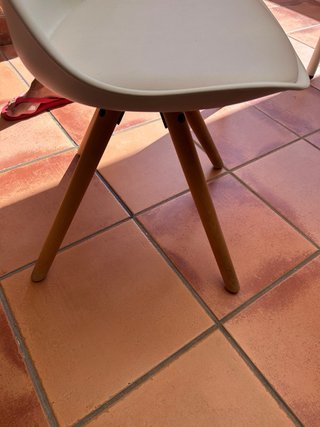Mesa escritorio y silla blanca 120x60 Recoger