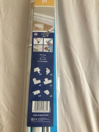 Kit Canaletas Cubrecables D-Line 4m Blanco