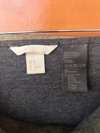 Falda tubo gris básica Talla S