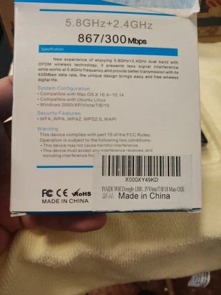 Adaptador USB Wi-Fi 11AC AC1200