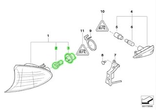 Portalámparas Intermitente Frontal Izq. BMW E46